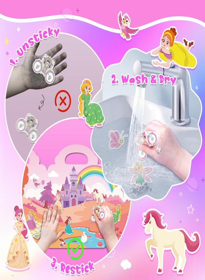 Lerifer Sticker Books for Toddlers 2-4 Years, 5 Sets Reusable Sticker Books for Toddlers 1-3, Jelly Toddler Stickers Travel Toys for Ages 2+ Kids Boys Girls, Encourages Creativity, Focus, Fine Motor Skills - Image 4